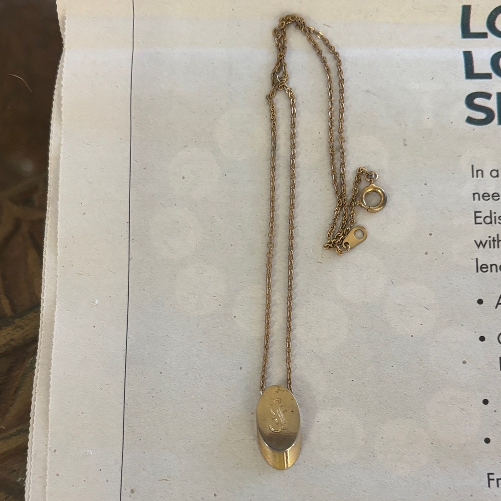 Gold J  Necklace - Women's Jewelry